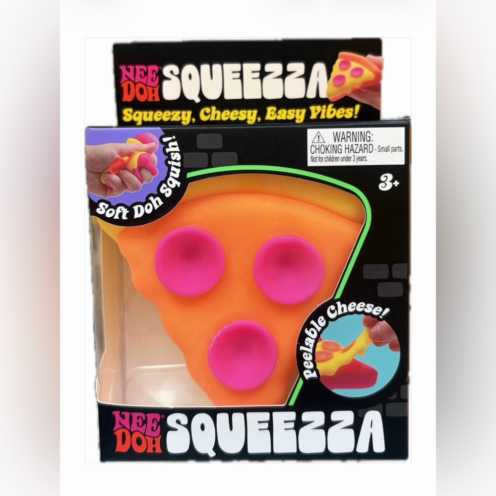 Pizza NeeDoh Squeezza Pizza Slice Viral 🔥 Tik Tok Nee Doh Squishy Toy Fidget